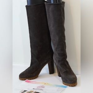 Chloe Suede Boots knee high SZ 36 COA